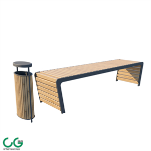 Bench with urn